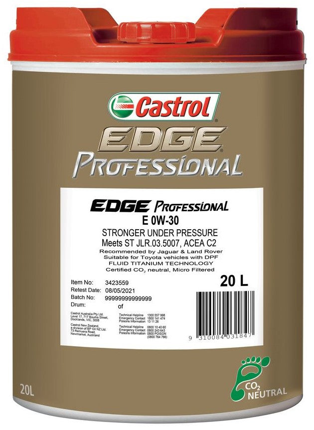 メンテナンス Castrol EDGE Professional 0W-30 20L CastrolEDGEProfessionalE0W-
