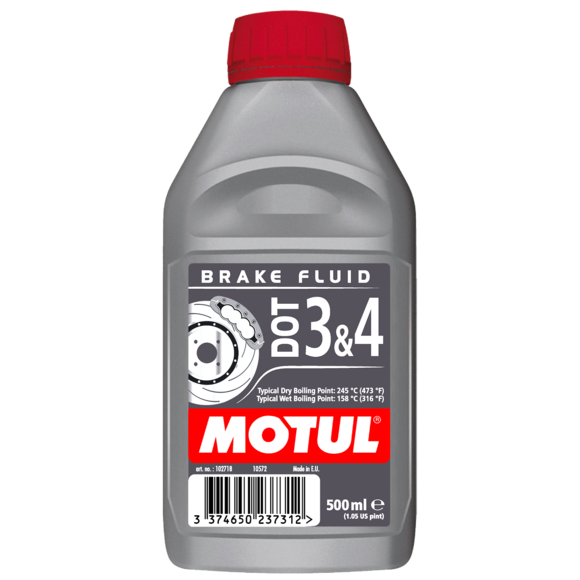 DOT 3 & 4 Brake Fluid 500ml