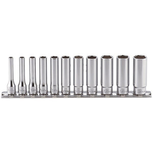 Ko-ken Deep Socket Set Rail 4-14mm 6pt 1/4 Drive