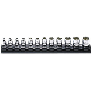 Ko-ken Z Series Socket Set Rail 4-14mm 6pt 1/4 Drive