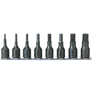 Ko-ken Inhex Socket Set Rail 3-12mm x 52mm 3/8 Drive