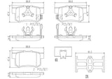 Brembo P28051N NAO Brake Pad Set