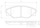 Brembo P83137N NAO Brake Pad Set
